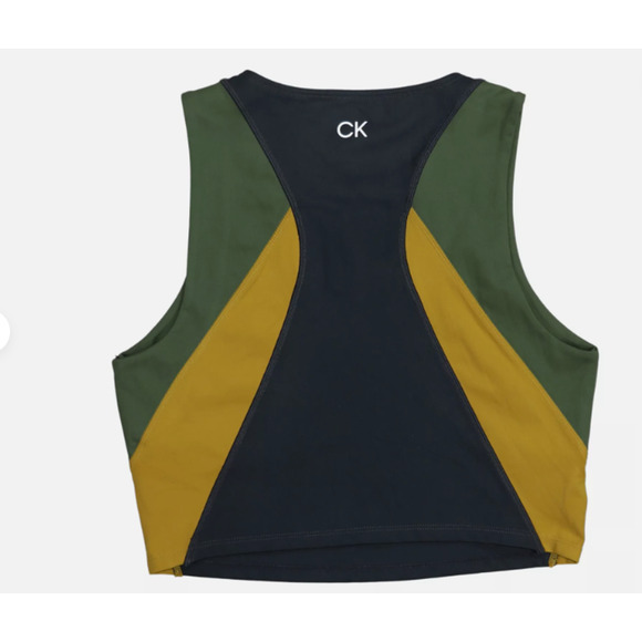 Calvin Klein Performance Cropped Colorblock Stretch Women's Tank Top 10834 - Picture 2 of 2